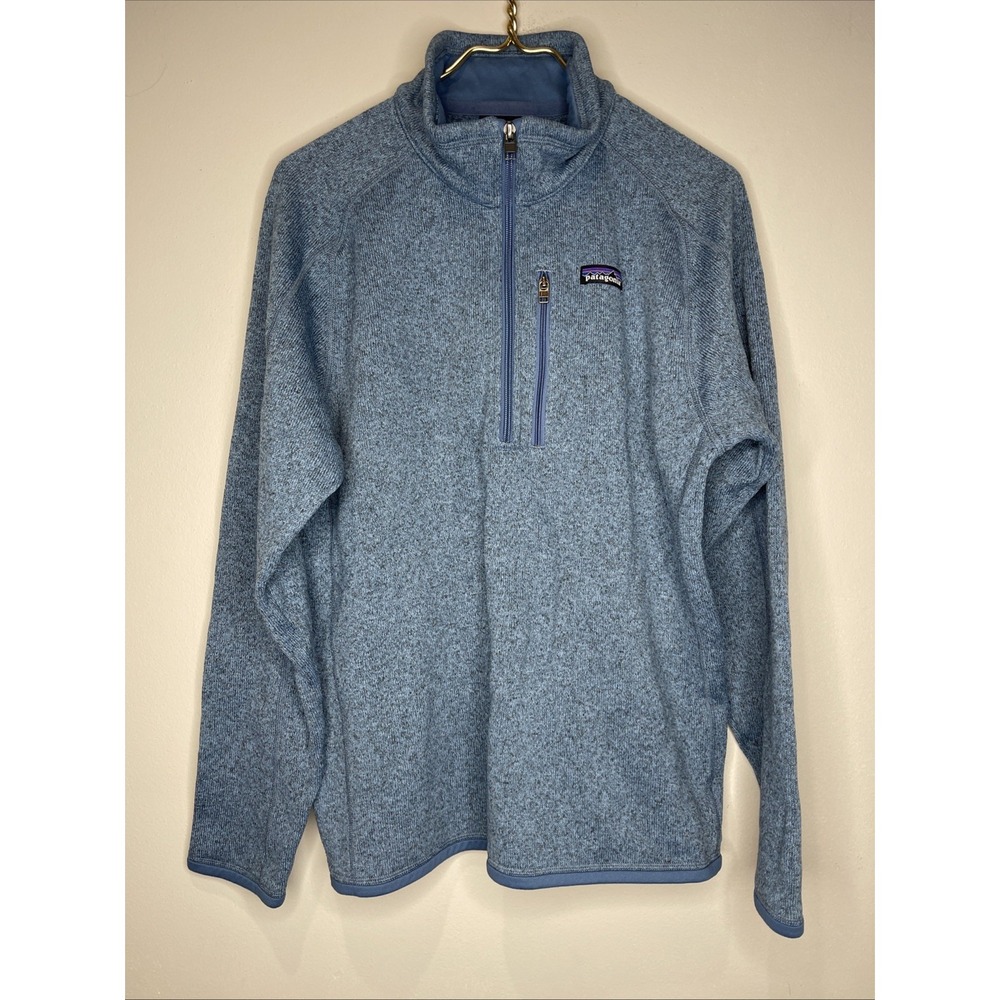 Mens Patagonia Better Sweater 1/4 Zip Fleece Pullover Jacket Diver Blue Large L